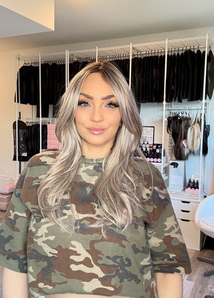 Julia | Dimensional Rooted Blonde Monofilament Wig