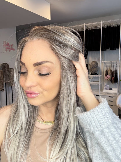Phantom – 13x6 Lace Front Wig | 24–25” | Cool-Toned Silver Blend