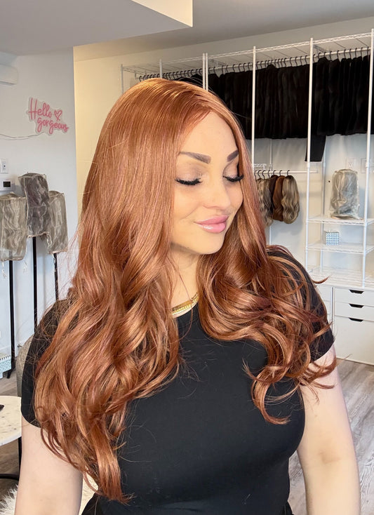 Rose - Monofilament Wig | 26-28” | Ginger Copper Blend | Wigs Canada | Alberta Synthetic Wigs