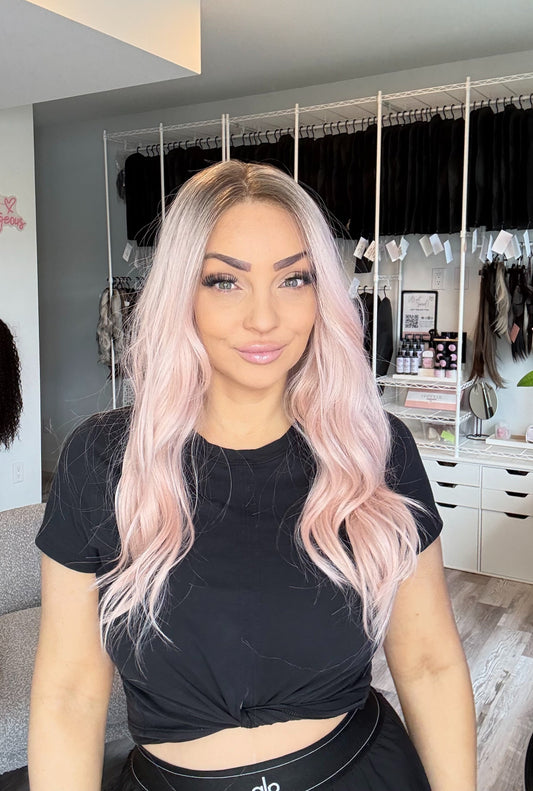 Rosalie -13x6 Swiss Lace Front Wig | 23” | Blush Blonde Melt