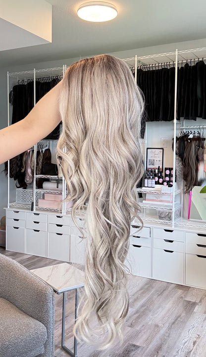 Cinderella Luxe - 13x6 Lace Front Wig | 30” | Light Apricot-Pink Blonde