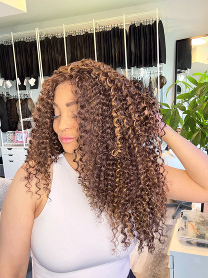 Honey | Curly 13x3.5 Lace Front Wig | 25” | Ready to Ship from Alberta, Canada