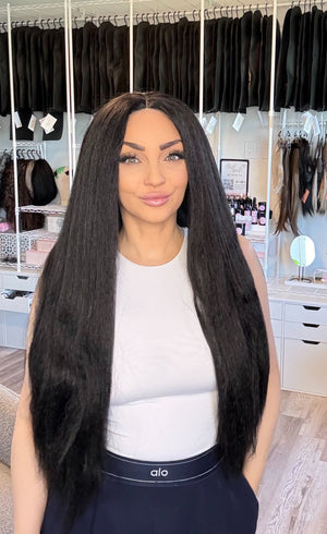 Jade | Kinky Yaki T-Part Wig | 32” | Full Density