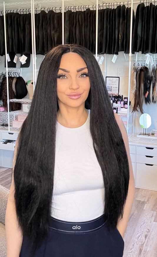 Jade | Kinky Yaki T-Part Wig | 32” | Full Density