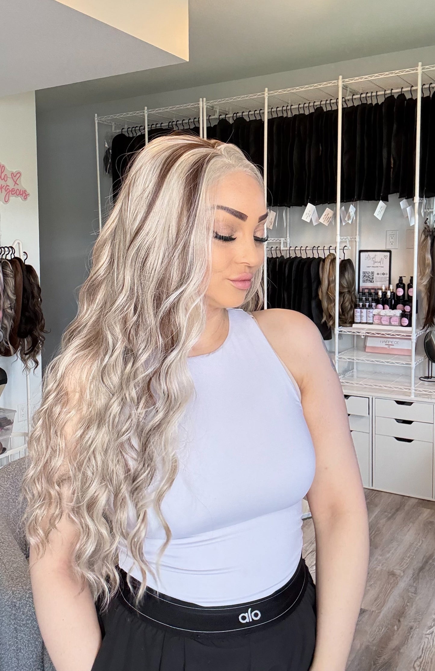 Rosie | Blonde & Brunette Blend | 13x6 Lace Front Wig | Customizable Length