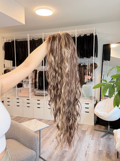 Maple Sugar | 13×3 Transparent French Lace Wig | 31” | Heat Safe Synthetic