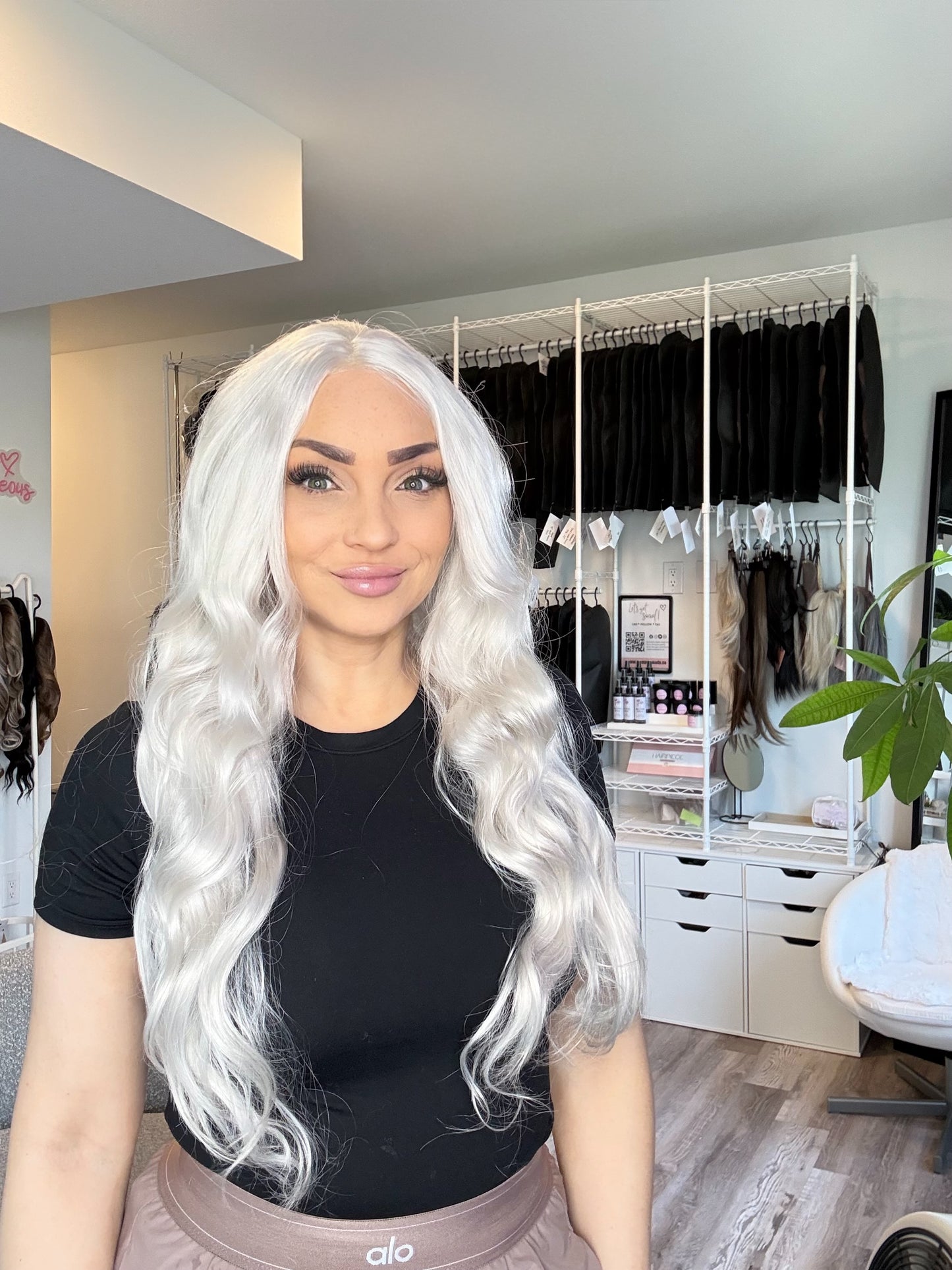 Snow | 13x4 Lace Front Wig | 28” | Icy Platinum White