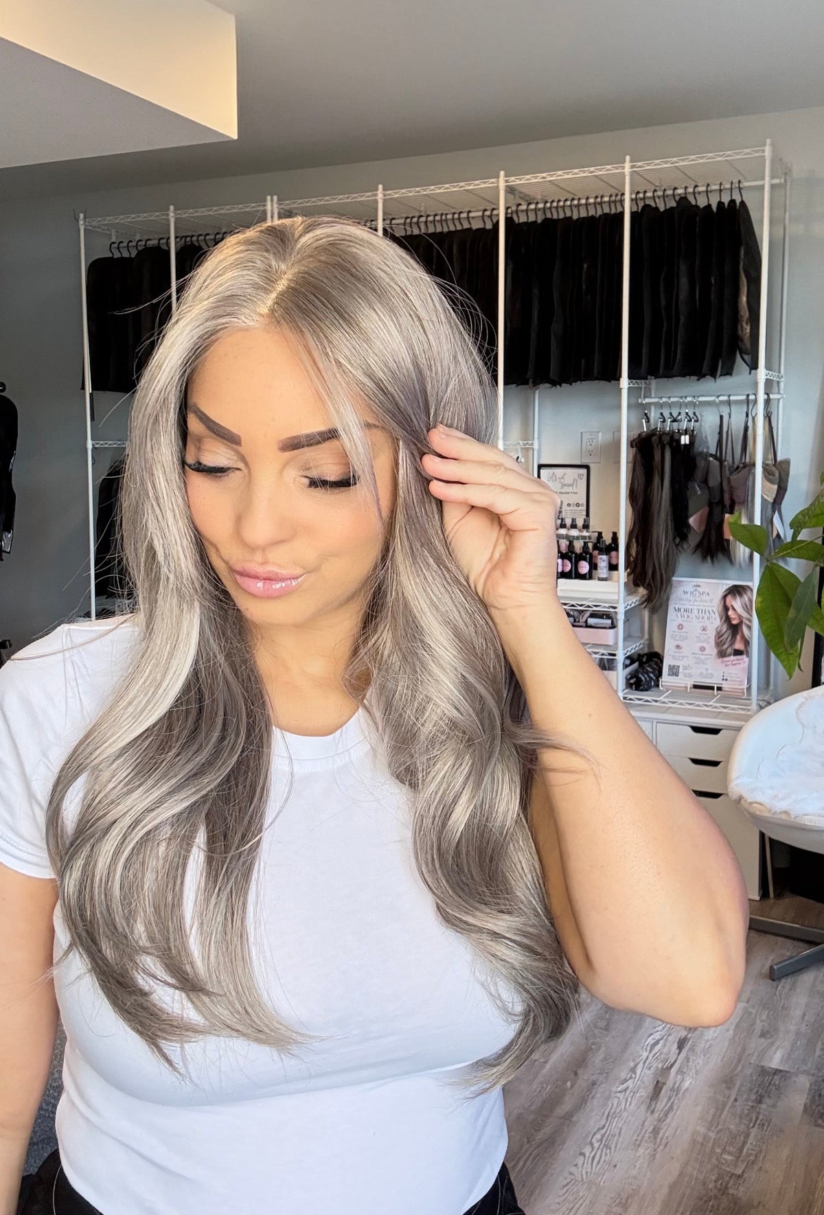 Faye 27” Silver Grey 13x4.5 Lace Front Wig | Canada