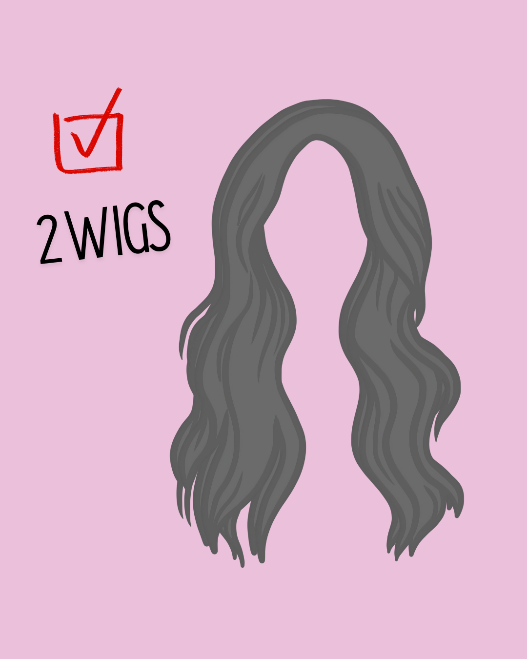 Wig Add-On:  Elastic Drawstring Adjustment with Toggle