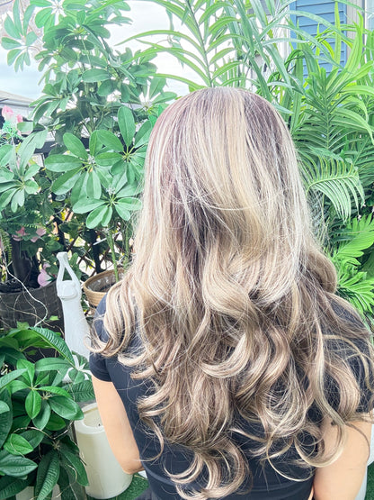 Amelia - 13x4 Lace Front Wig | 24 Inches | Brown with Blonde 13x4 Lace Front Wig image 4