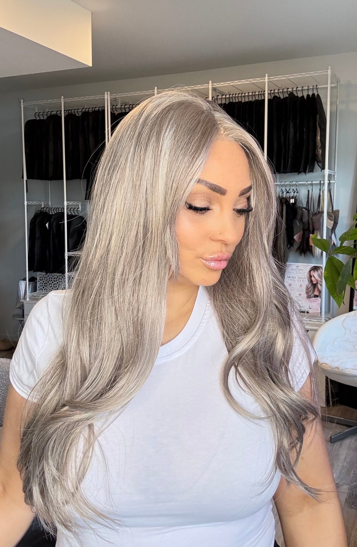 Faye 27” Silver Grey 13x4.5 Lace Front Wig | Canada