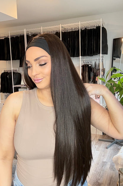 Tabitha 32” Brunette Headband Wig | One of One |Wigs Canada