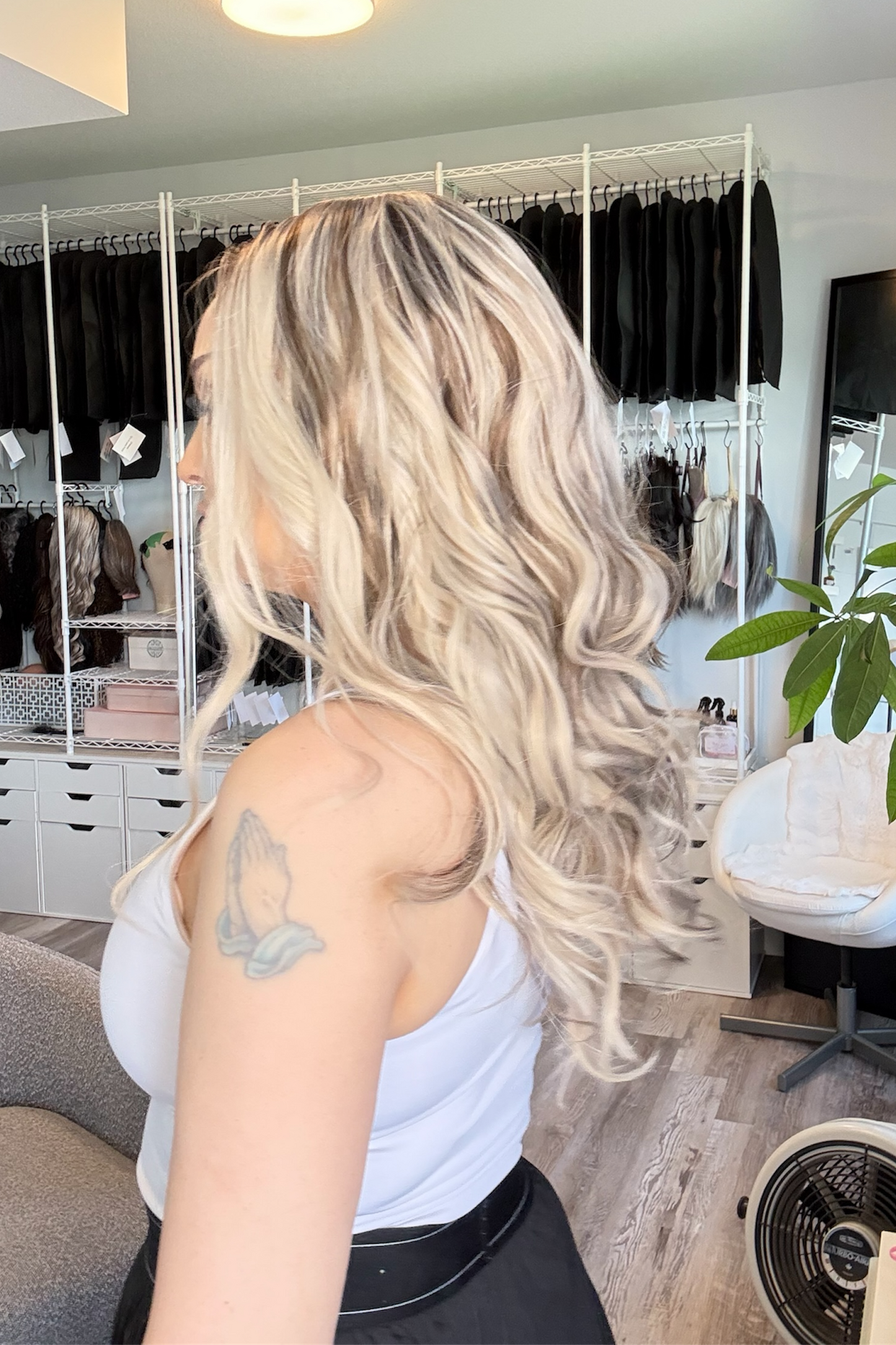 Dana | 13x6 Lace Front Wig | 24” | Ashy Blonde with Rich Brunette Dimension