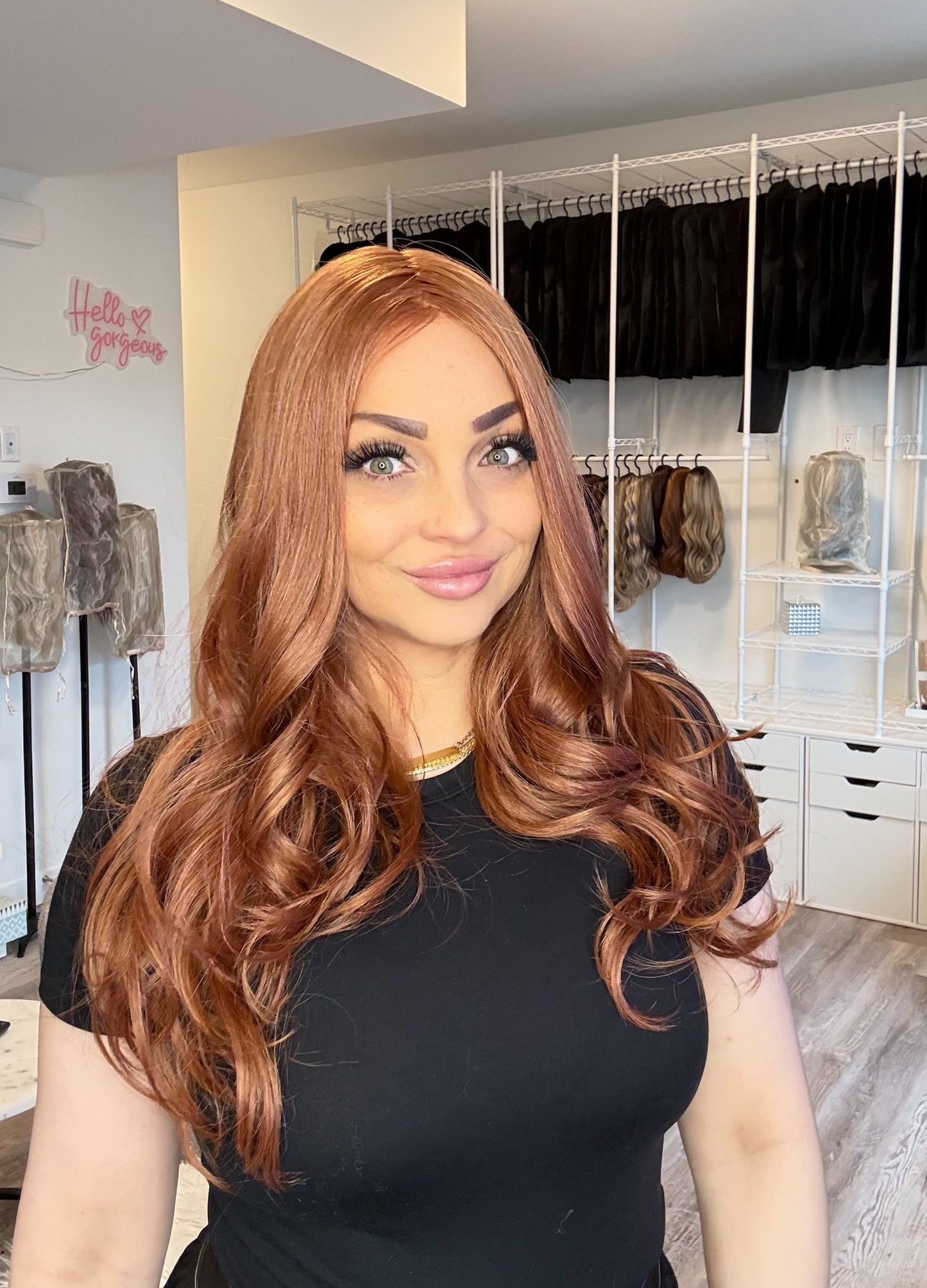 Rose - Monofilament Wig | 26-28” | Ginger Copper Blend | Wigs Canada | Alberta Synthetic Wigs
