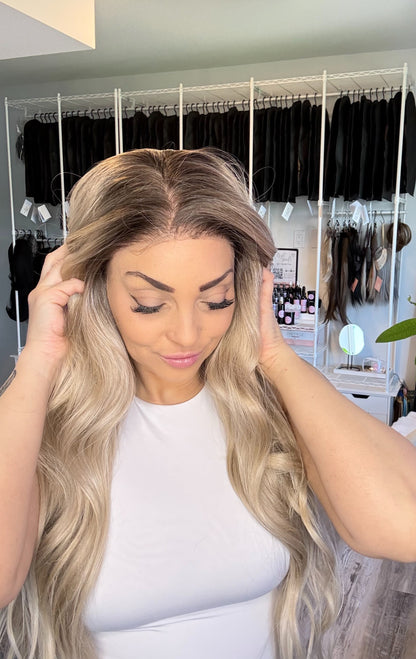Carmal | 13×6 Transparent French Lace Wig | 32” | Heat Safe Synthetic Fibres