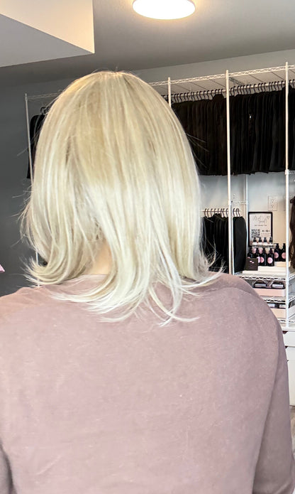 Vivan - BT-2 Blonde Monofilament Bob Wig with Bangs | Wigs Canada