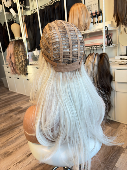 Ivory – Monofilament Wig | 20” | Platinum Blonde