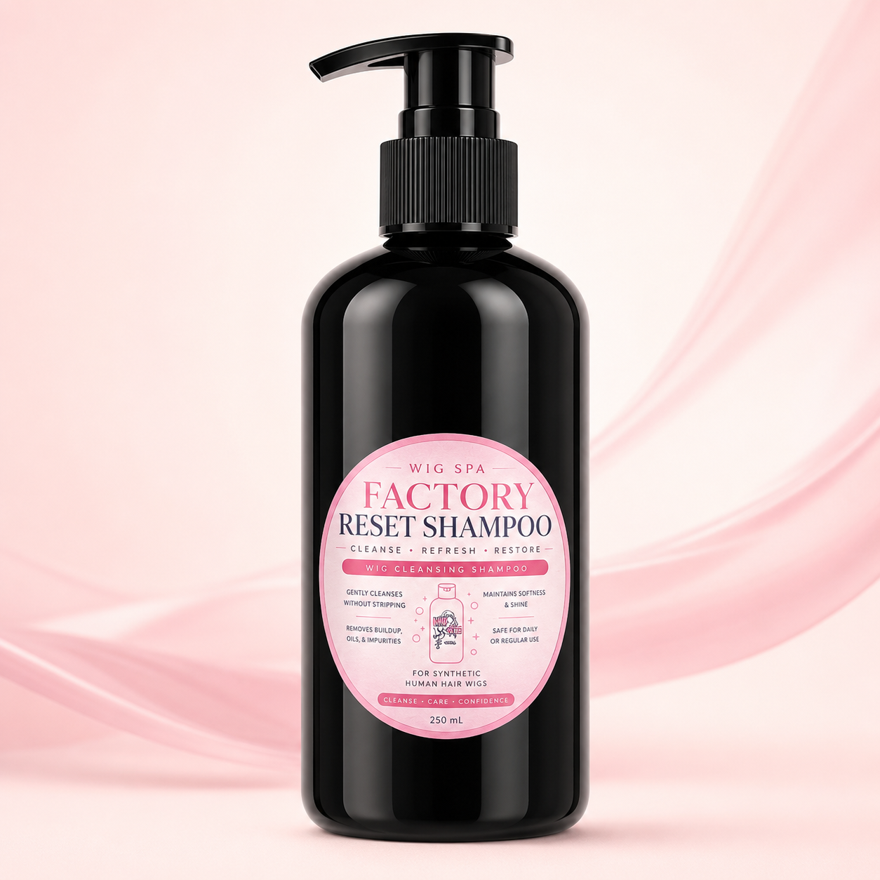 FACTORY WASH Wig Shampoo | Synthetic & Human Hair Wig Cleanser