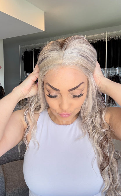 Rosie | Blonde & Brunette Blend | 13x6 Lace Front Wig | Customizable Length