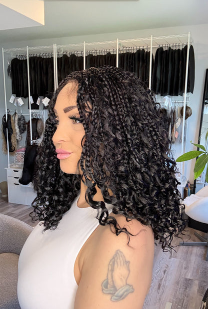 Aaliyah | Full Lace Braided Curl Wig | 18” | Ready to Ship from Alberta, Canada