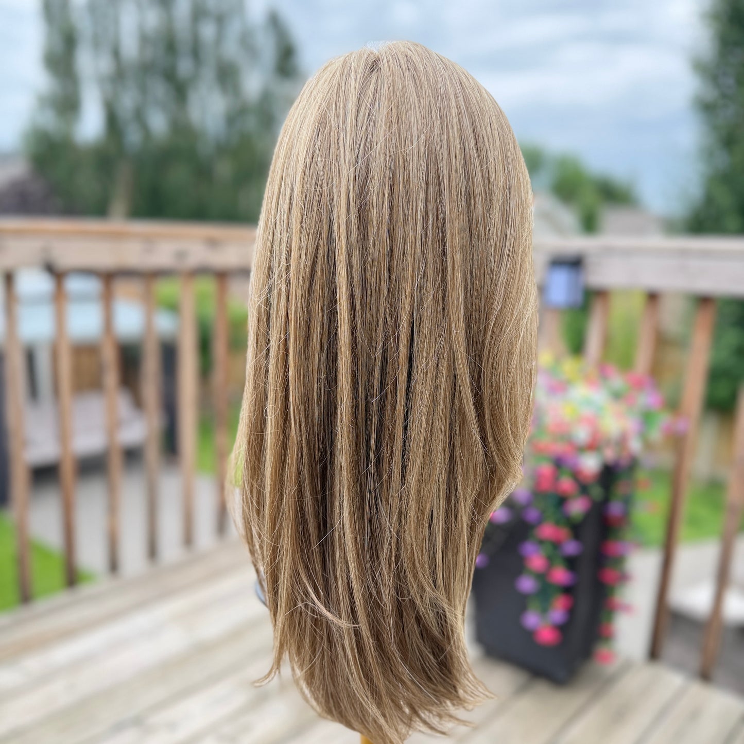 Toni | Monofilament Wig | 24" | Multi-Tonal Blonde with Dirty Blonde Depth | 120–130% Density