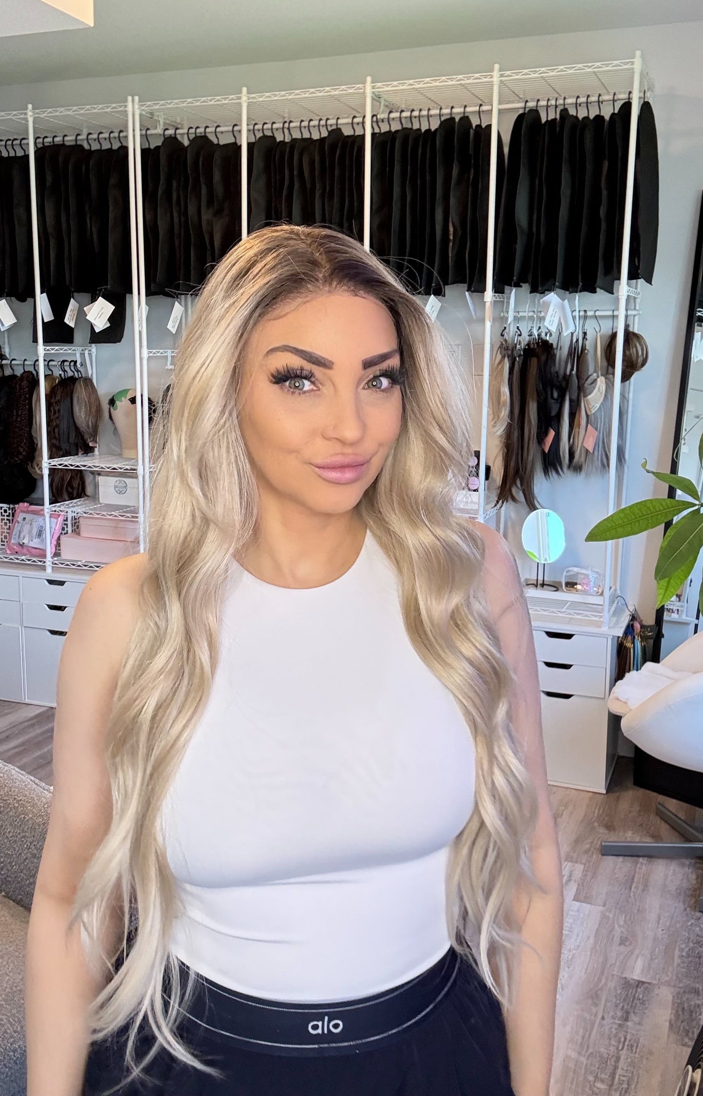 Carmal | 13×6 Transparent French Lace Wig | 32” | Heat Safe Synthetic Fibres