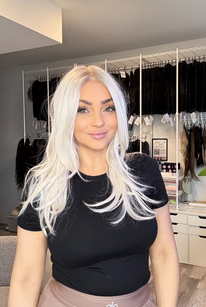 Ivory – Monofilament Wig | 20” | Platinum Blonde