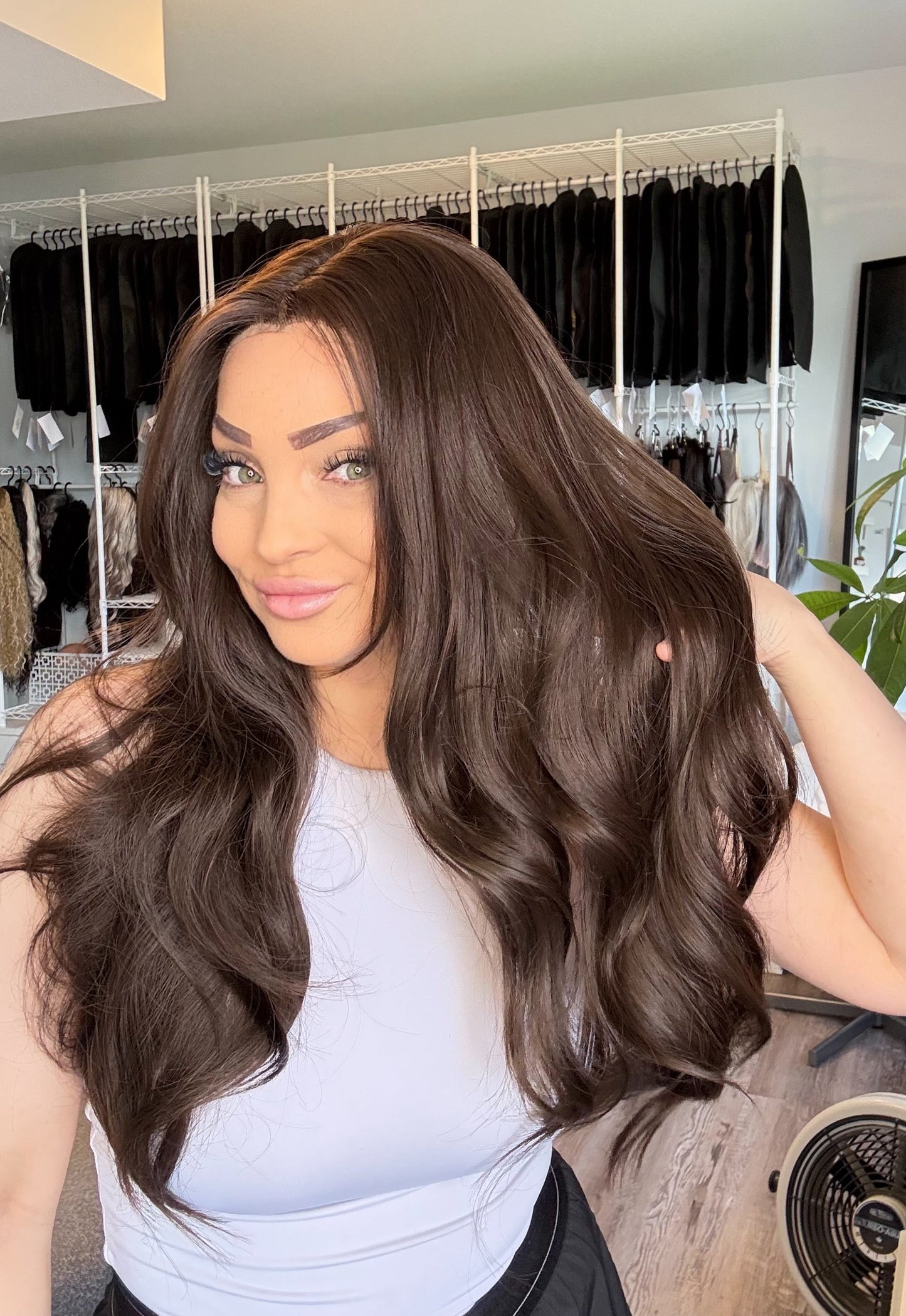 Lily | T-Part Lace Front Wig | 28” | Rich Espresso Brunette
