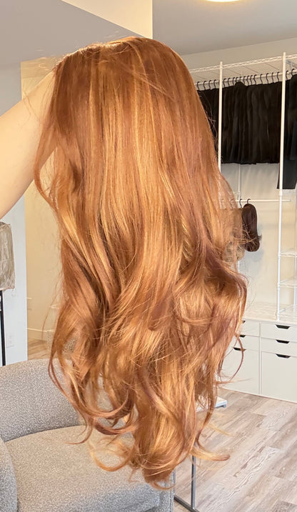 Jolene – 13x4 Lace Front Wig | 23–24” | Warm Copper Blend