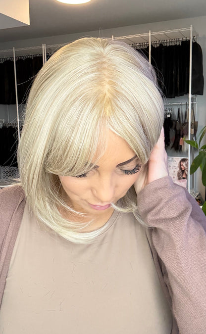 Vivan - BT-2 Blonde Monofilament Bob Wig with Bangs | Wigs Canada