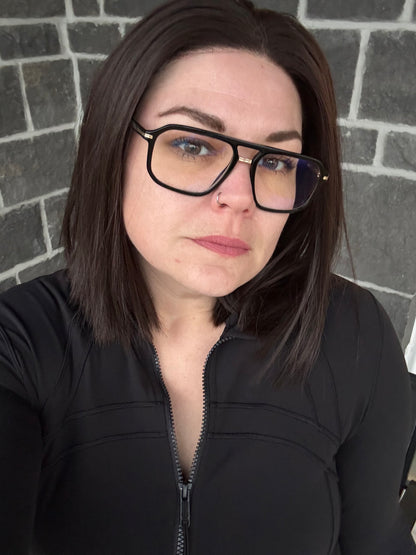 Toby - Monofilament (7.5" x 5.5") Top | 24” | Dark Brunette | Natural Density