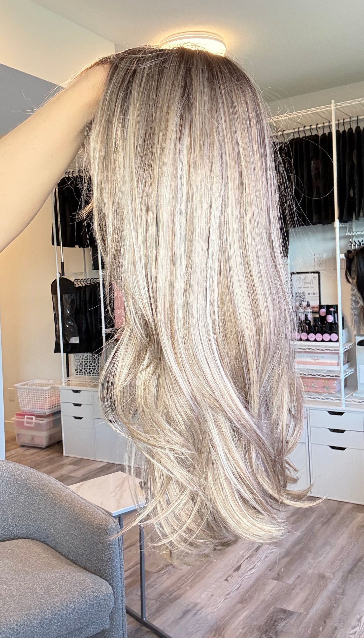 Julia | Dimensional Rooted Blonde Monofilament Wig