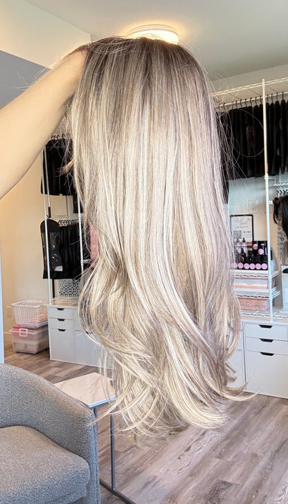 Julia | Dimensional Rooted Blonde Monofilament Wig