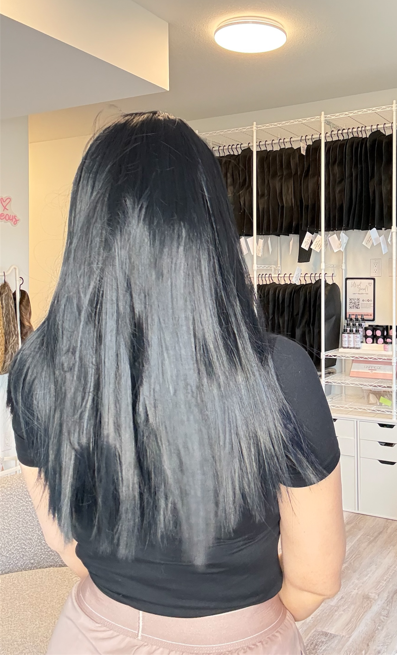 Midnight Mono | Blue-Black Monofilament Wig | 22” | Medium Cap