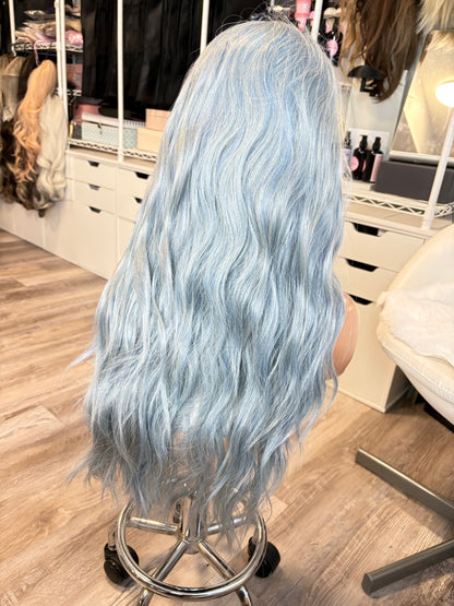 BT-3 | 28” Blue Blonde Headband Wig | ONE OF ONE