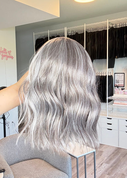 Silver Mist | 13x6 Transparent French Lace Front | 16” | Heat-Safe Futura Fibre