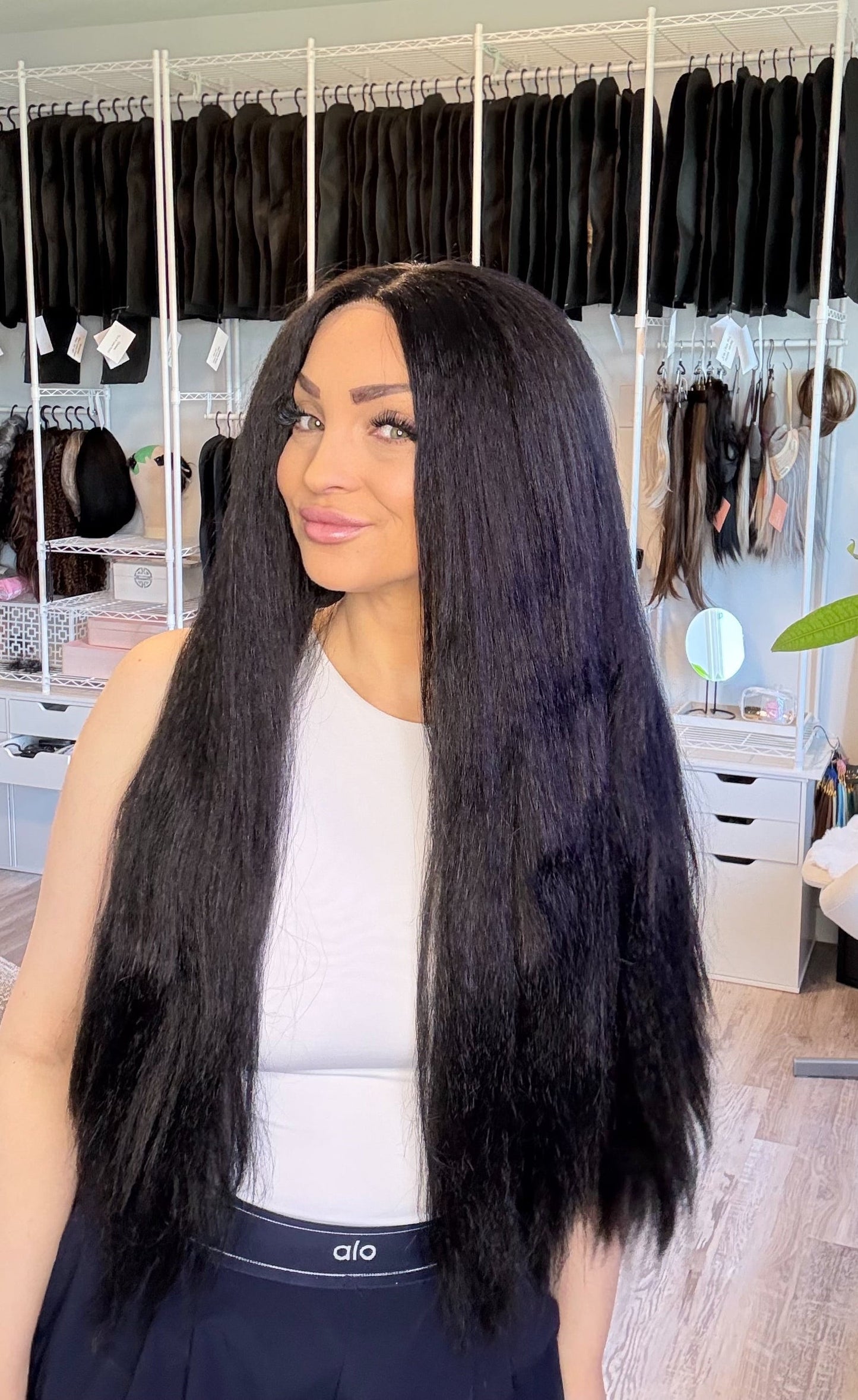 Jade | Kinky Yaki T-Part Wig | 32” | Full Density