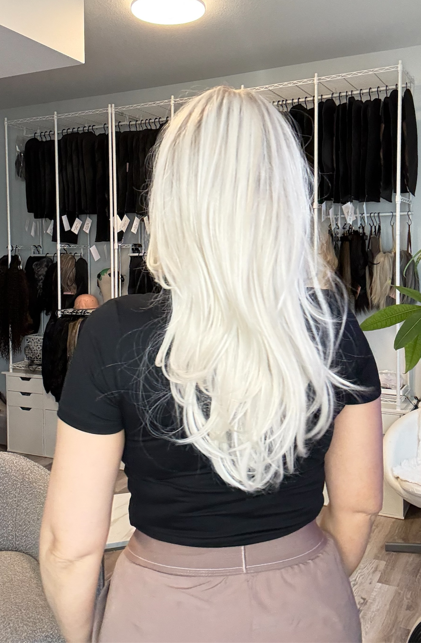 Ivory – Monofilament Wig | 20” | Platinum Blonde