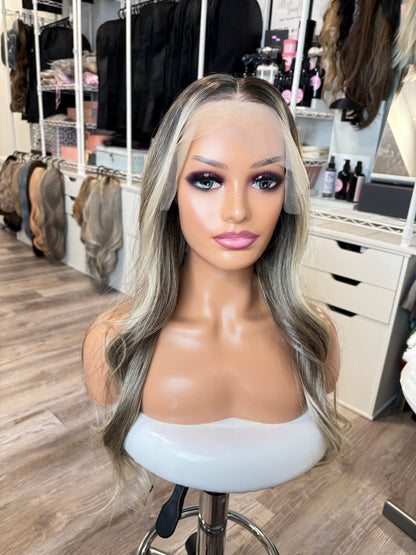 HF-14–01 | Brown Blonde Ombré Lace Front Wig | The Wig Spa Canada