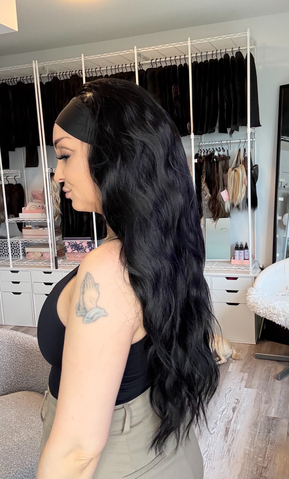 Ebony - Headband Wig | 28” | Soft Black
