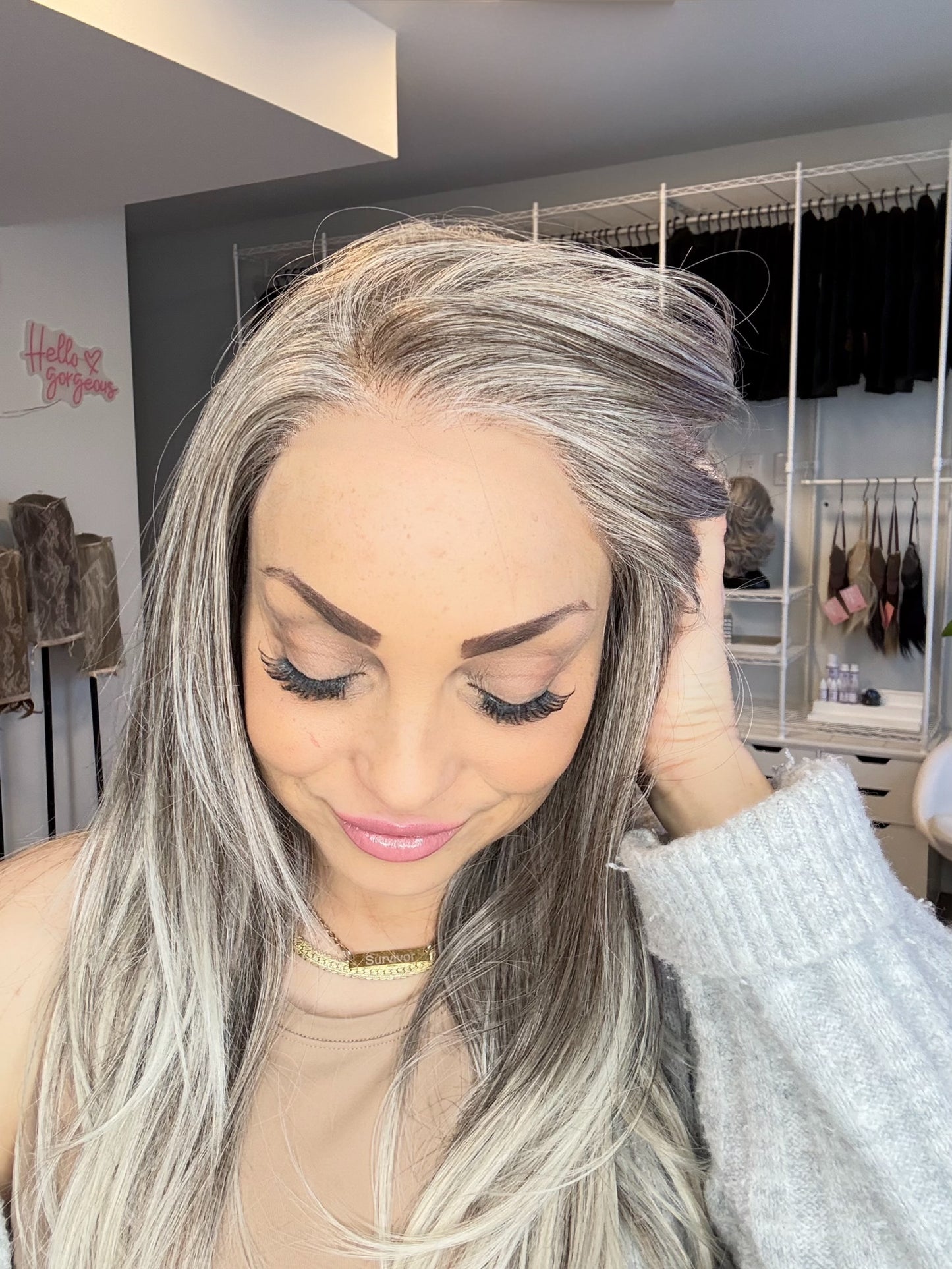 Phantom – 13x6 Lace Front Wig | 24–25” | Cool-Toned Silver Blend