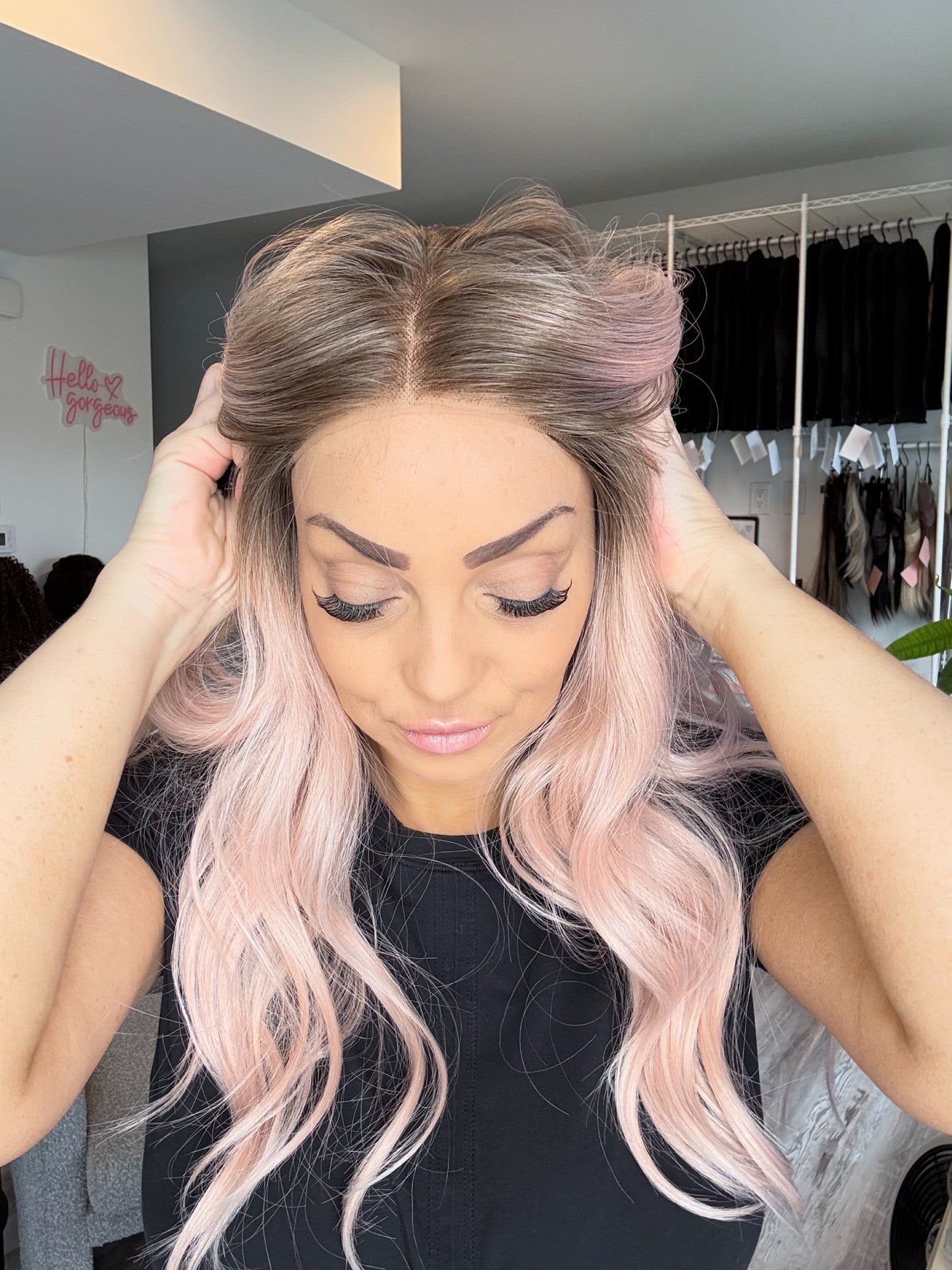 Rosalie -13x6 Swiss Lace Front Wig | 23” | Blush Blonde Melt