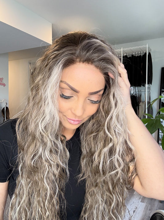 Blake Vanilla Twist – Lace Front | 28” | Soft Blonde with Lowlights