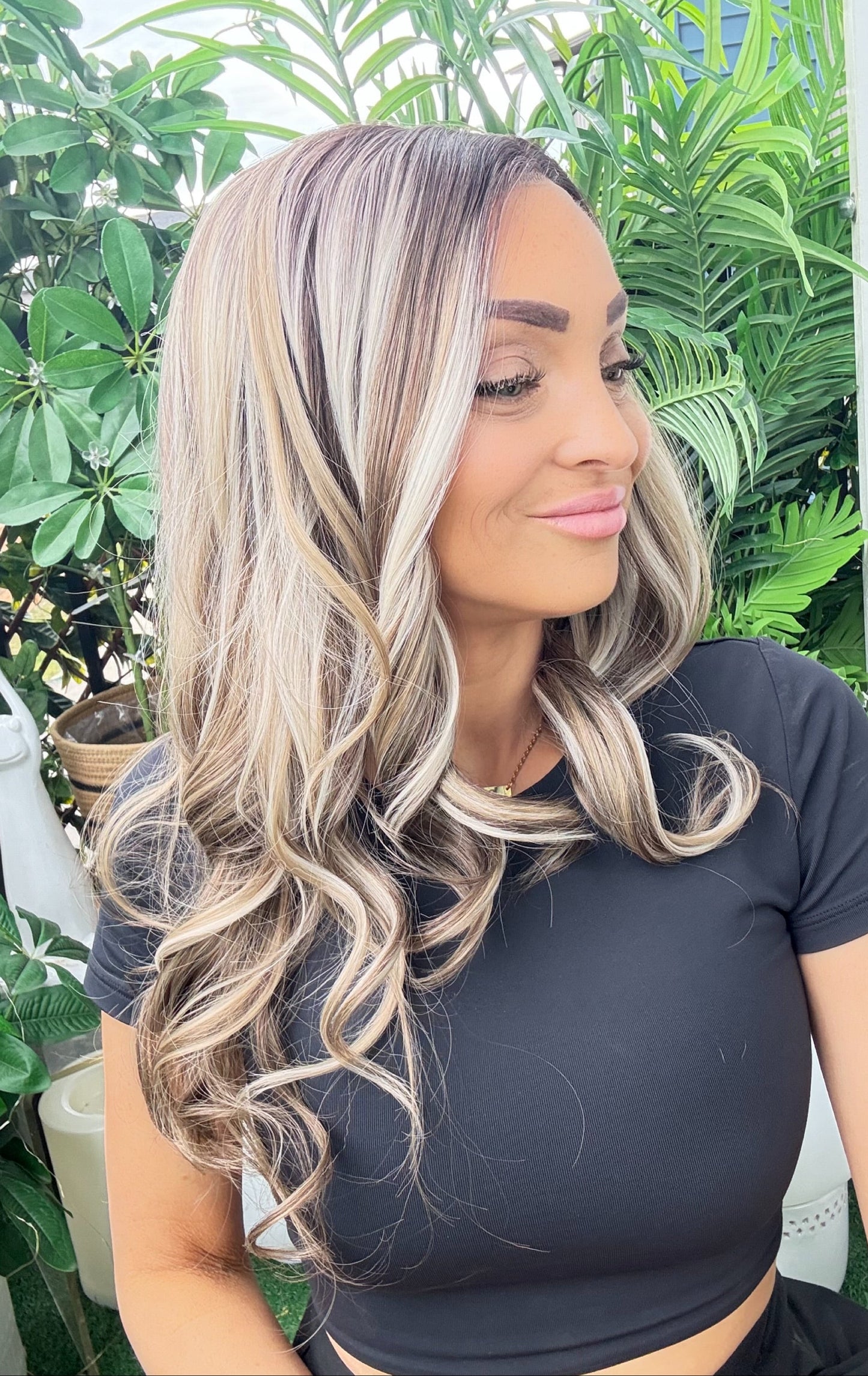 Amelia - 13x4 Lace Front Wig | 24 Inches | Brown with Blonde 13x4 Lace Front Wig image 2