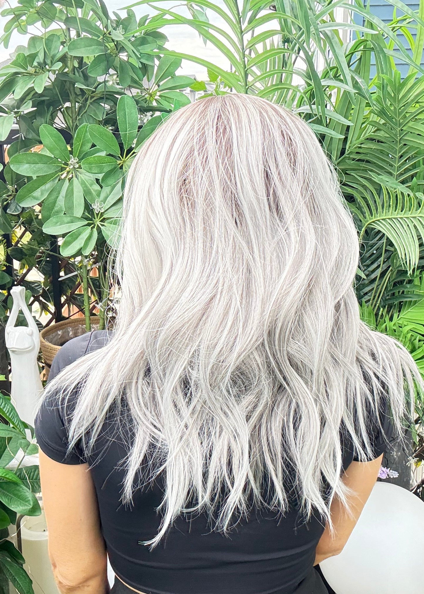 Ashlyn - 13x4 Lace Front Wig | 20 Inches | Dark Brown to Icy 13x4 Lace F image 6