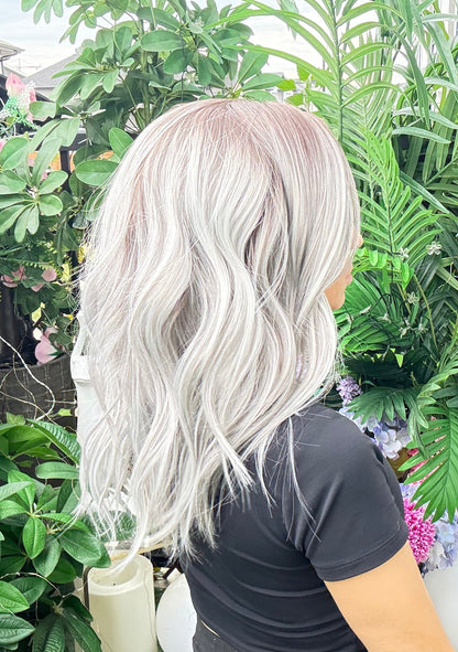 Ashlyn - 13x4 Lace Front Wig | 20 Inches | Dark Brown to Icy 13x4 Lace F image 7