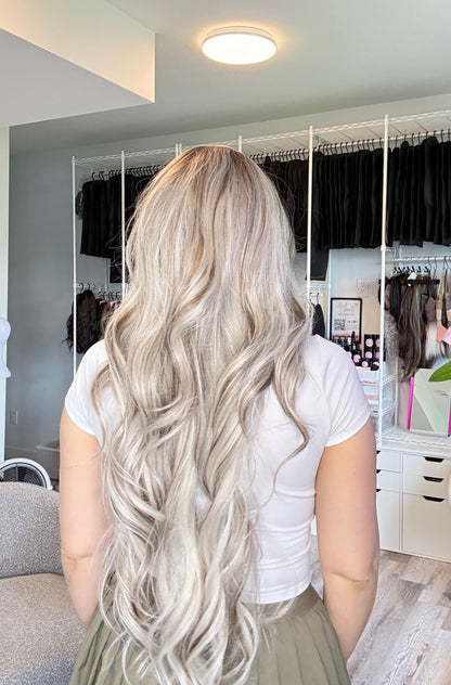 Cinderella Luxe - 13x6 Lace Front Wig | 30” | Light Apricot-Pink Blonde