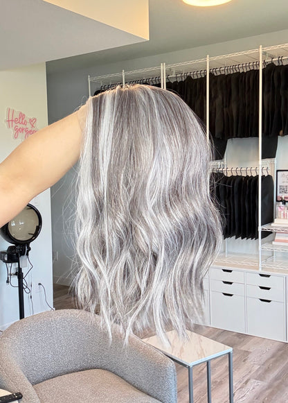 Silver Mist | 13x6 Transparent French Lace Front | 16” | Heat-Safe Futura Fibre