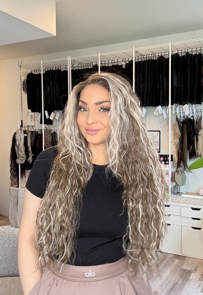 Blake Vanilla Twist – Lace Front | 28” | Soft Blonde with Lowlights