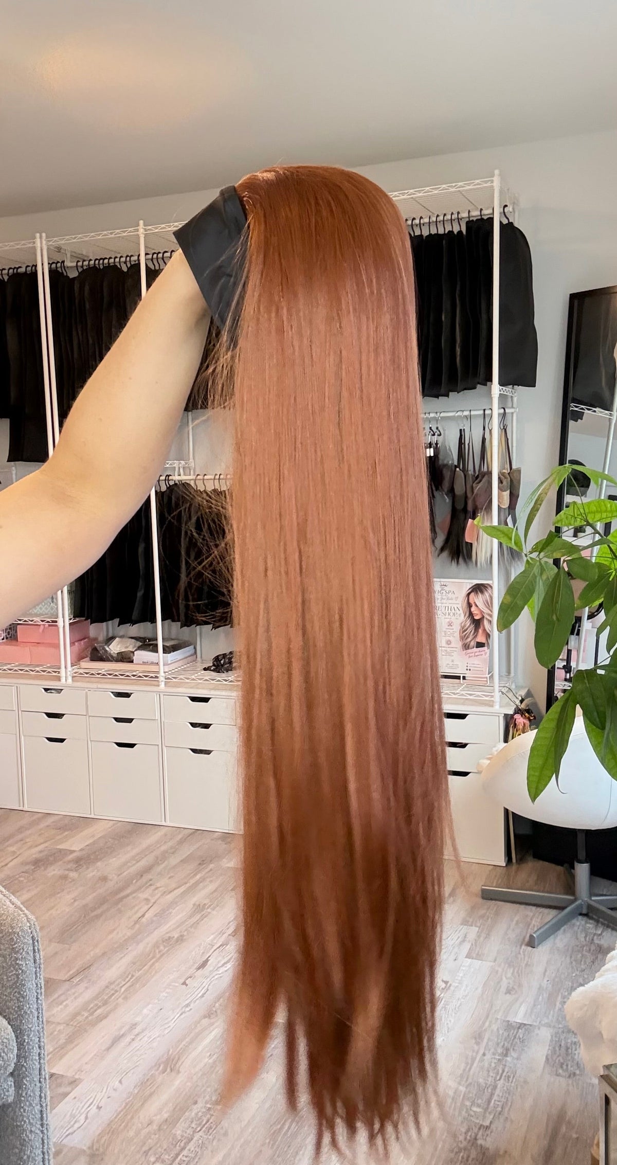 Jena 32” Copper Auburn Headband Wig | One of One| Wigs Canada